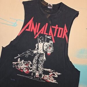 Anialator Thrash Metal Tank M Gildan Heavy Black Cutoff Shirt The Killing‎ Begun